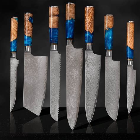 japanese Damascus knife set